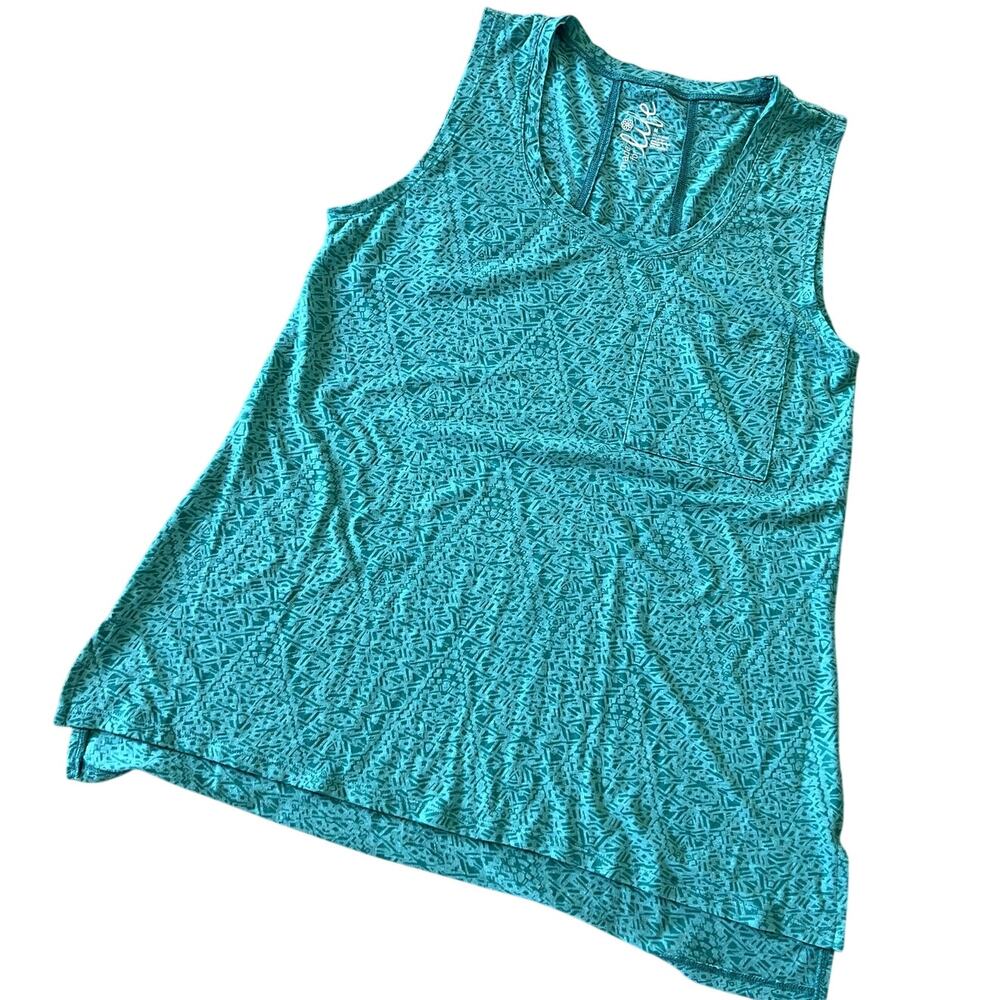 Made for Life Green Print Tank, Women's size M